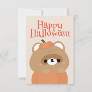 Cute Simple Fun Halloween Party Thank You Card