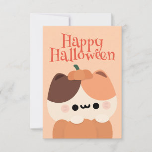 Cute Simple Fun Halloween Party Thank You Card