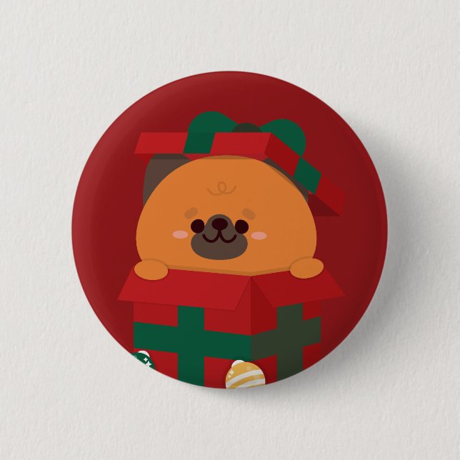 Cute Simple Fun Merry Christmas 6 Cm Round Badge (Front)