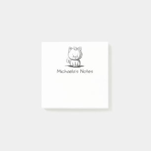Cute Simple Hand Drawn Cat Post-it Notes