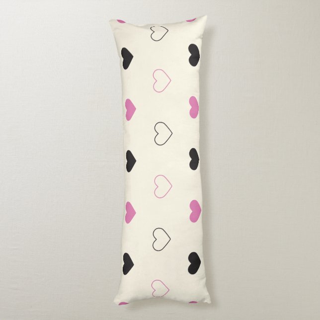 Cute Simple Heart Pattern Body Cushion (Back (Vertical))