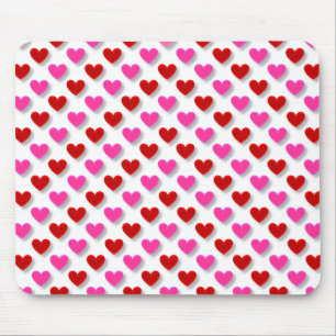 Cute Simple Heart Pattern Mouse Pad