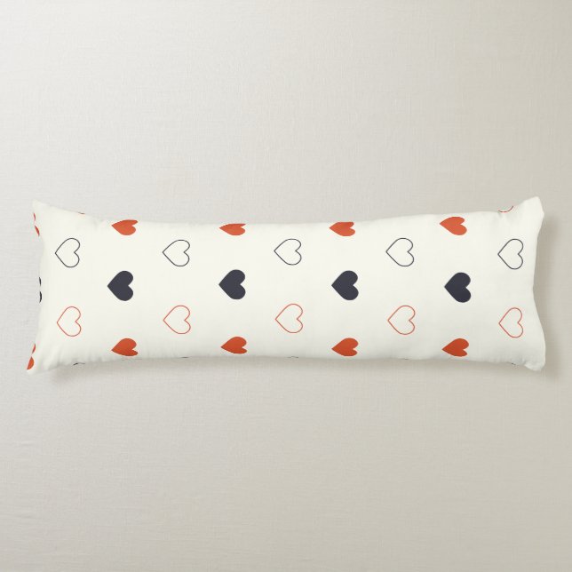 Cute Simple Heart Seamless Pattern  Body Cushion (Front)