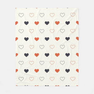 Cute Simple Heart Seamless Pattern Fleece Blanket
