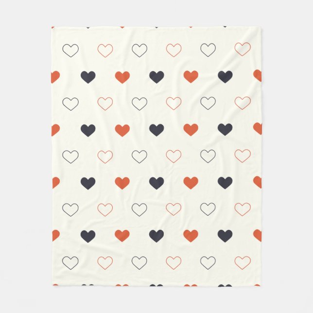 Cute Simple Heart Seamless Pattern  Fleece Blanket (Front)