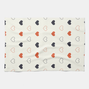 Cute Simple Heart Seamless Pattern  Tea Towel
