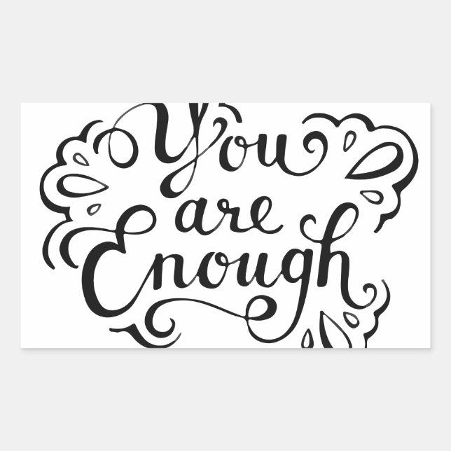 Cute Simple Inspirational Quote Rectangular Sticker (Front)