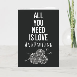 Cute Simple Knitting Cards Yarn Craft 