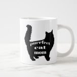 Cute SImple Modern Cat Mum Large Coffee Mug<br><div class="desc">Start your morning with a little extra purrfection! This modern black and white mug features a sleek black cat silhouette and bold typography that reads “Purrfect Cat Mum.” Designed with a clean, minimalist style, it’s the perfect blend of chic and playful. Ideal for sipping your favourite coffee, tea, or hot...</div>