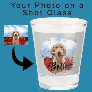 Cute Simple Modern Grunge One-of-a-Kind Dog Lover  Shot Glass