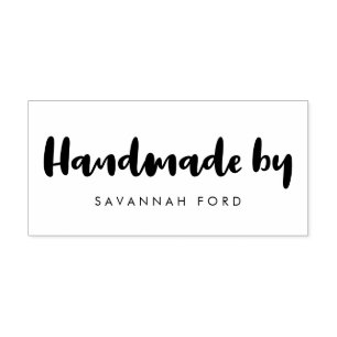 Cute & simple modern script Handmade by Self-inking Stamp