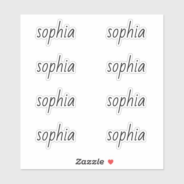 Cute Simple Modern Typography Name (Sheet)