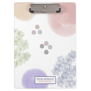Cute Simple Pastel Abstract Brush Stroke Clipboard