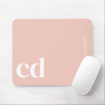 Cute Simple Pink Monogram Initial Mouse Pad<br><div class="desc">A perfect addition to your study room decor. This mouse pad is not just about function but also adds a touch of aesthetic charm to your space. Ideal for study desk organisation, it blends seamlessly with study room decor student Korean style. A must-have for anyone seeking cute school supplies and...</div>