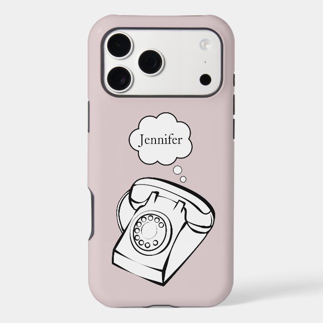Cute Simple Retro Phone iPhone / iPad case (Back)