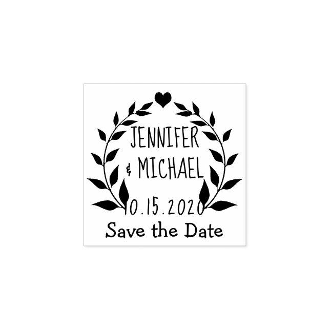 Cute Simple Save the Date Stamp (Imprint)