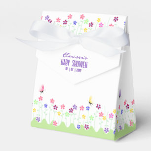 Cute Simple Spring Floral Baby Shower Favour Box