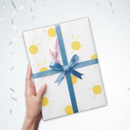 Cute Simple Sun Pattern Baby Shower Wrapping Paper