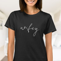 Cute Simple Wifey | White Script, black