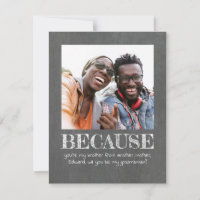 Cute Simple Will You Be My Groomsman Photo