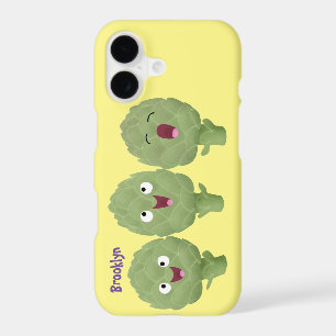 Cute singing artichokes vegetable cartoon