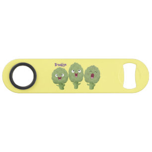 Cute singing artichokes vegetable cartoon
