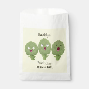 Cute singing artichokes vegetable cartoon favour bags
