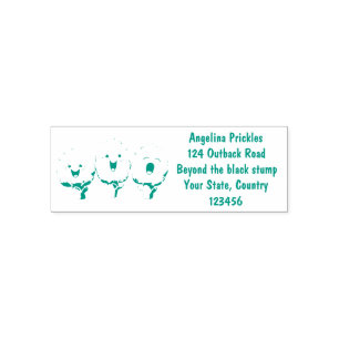 Cute singing artichokes vegetable cartoon self-inking stamp