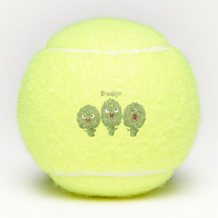 Cute singing artichokes vegetable cartoon tennis balls