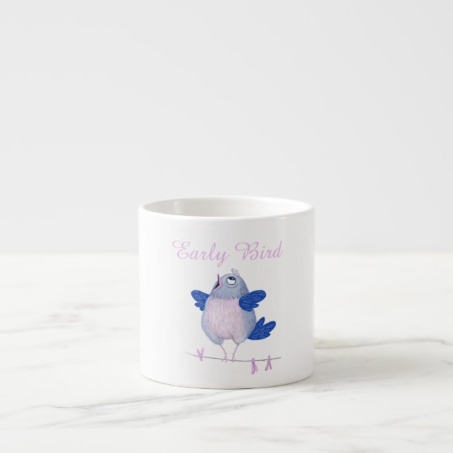 Cute Singing Bird Espresso Cup (Front)