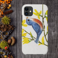 Cute Singing Blue Bird Tree Branch