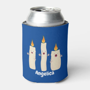 Cute singing candle trio cartoon can cooler
