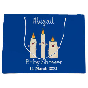 Cute singing candle trio cartoon large gift bag