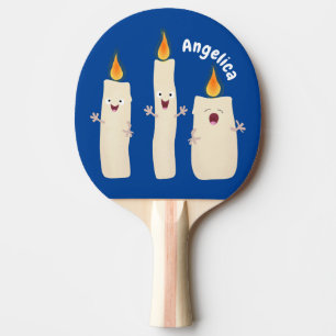 Cute singing candle trio cartoon ping pong paddle