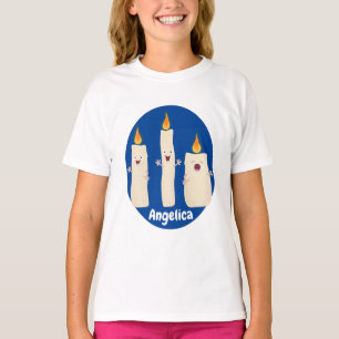 Cute singing candle trio cartoon T-Shirt