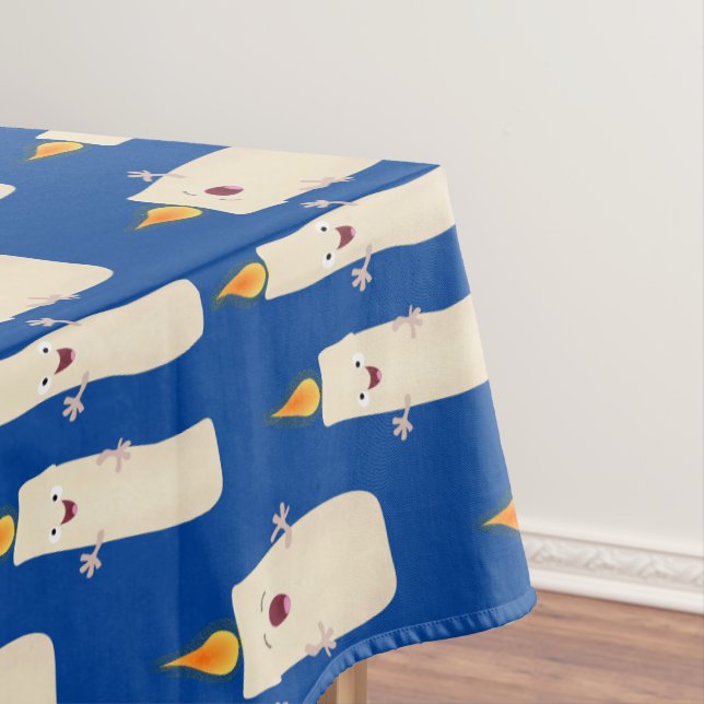 Cute singing candle trio cartoon tablecloth (In Situ)