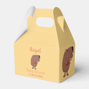 Cute singing capybara personalised birthday favour box