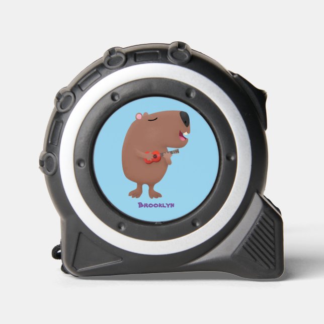 Cute singing capybara ukulele cartoon illustration 1 (Front)