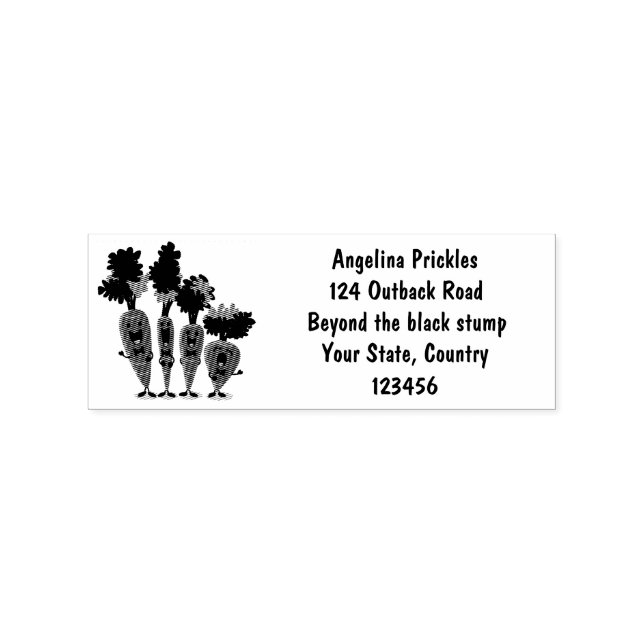 Cute singing carrot quartet cartoon illustration rubber stamp (Imprint)