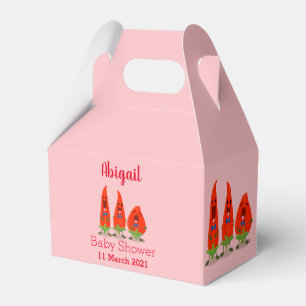 Cute singing chilli peppers cartoon illustration favour box