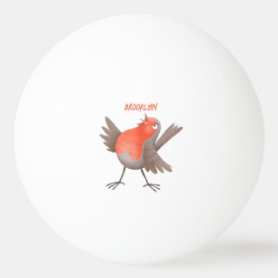 Cute singing robin bird cartoon  ping pong ball