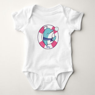 Cute Singing Sailor Dolphin Baby Bodysuit