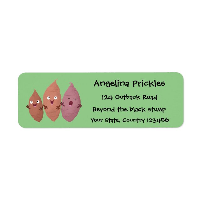 Cute singing sweet potatoes cartoon vegetables (Front)