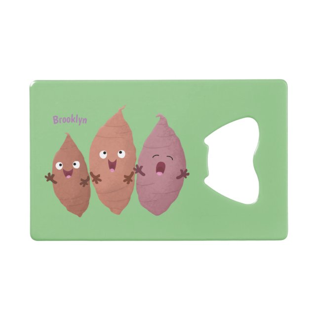 Cute singing sweet potatoes cartoon vegetables  (Front (Horizontal))