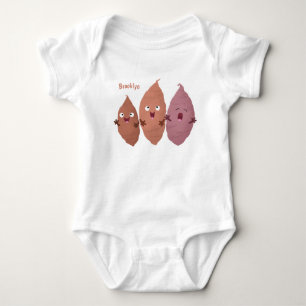 Cute singing sweet potatoes cartoon vegetables baby bodysuit
