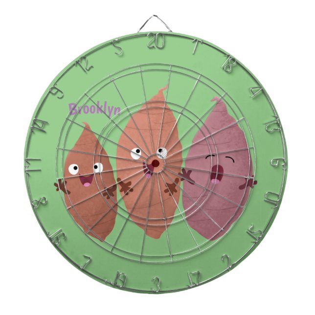 Cute singing sweet potatoes cartoon vegetables dartboard (Front)