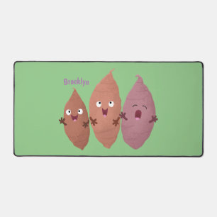 Cute singing sweet potatoes cartoon vegetables desk mat