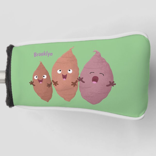 Cute singing sweet potatoes cartoon vegetables golf head cover (Front)