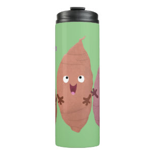 Cute singing sweet potatoes cartoon vegetables thermal tumbler