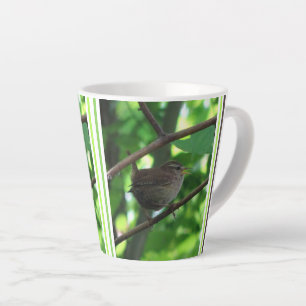 Cute Singing Wren Latte Mug